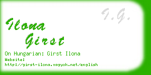 ilona girst business card